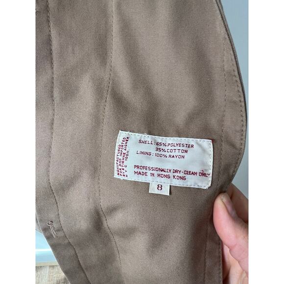 Etienne Aigner Vintage Long Brown Luxury Trench Coat 1970s - Picture 9 of 14